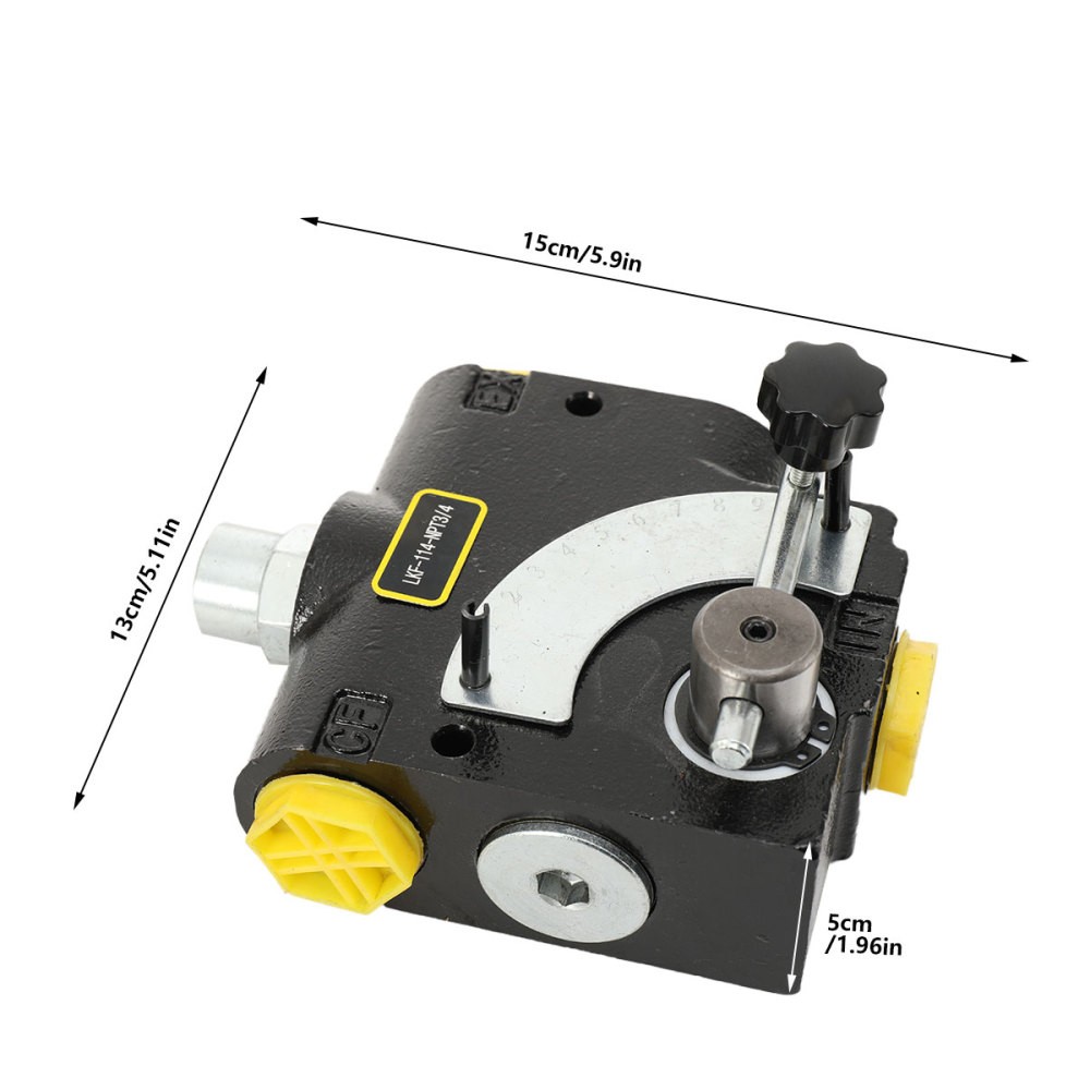 3/4” NPT Hydraulic Variable Flow Control Valve w/ Relief Adjustable 0-30 GPM