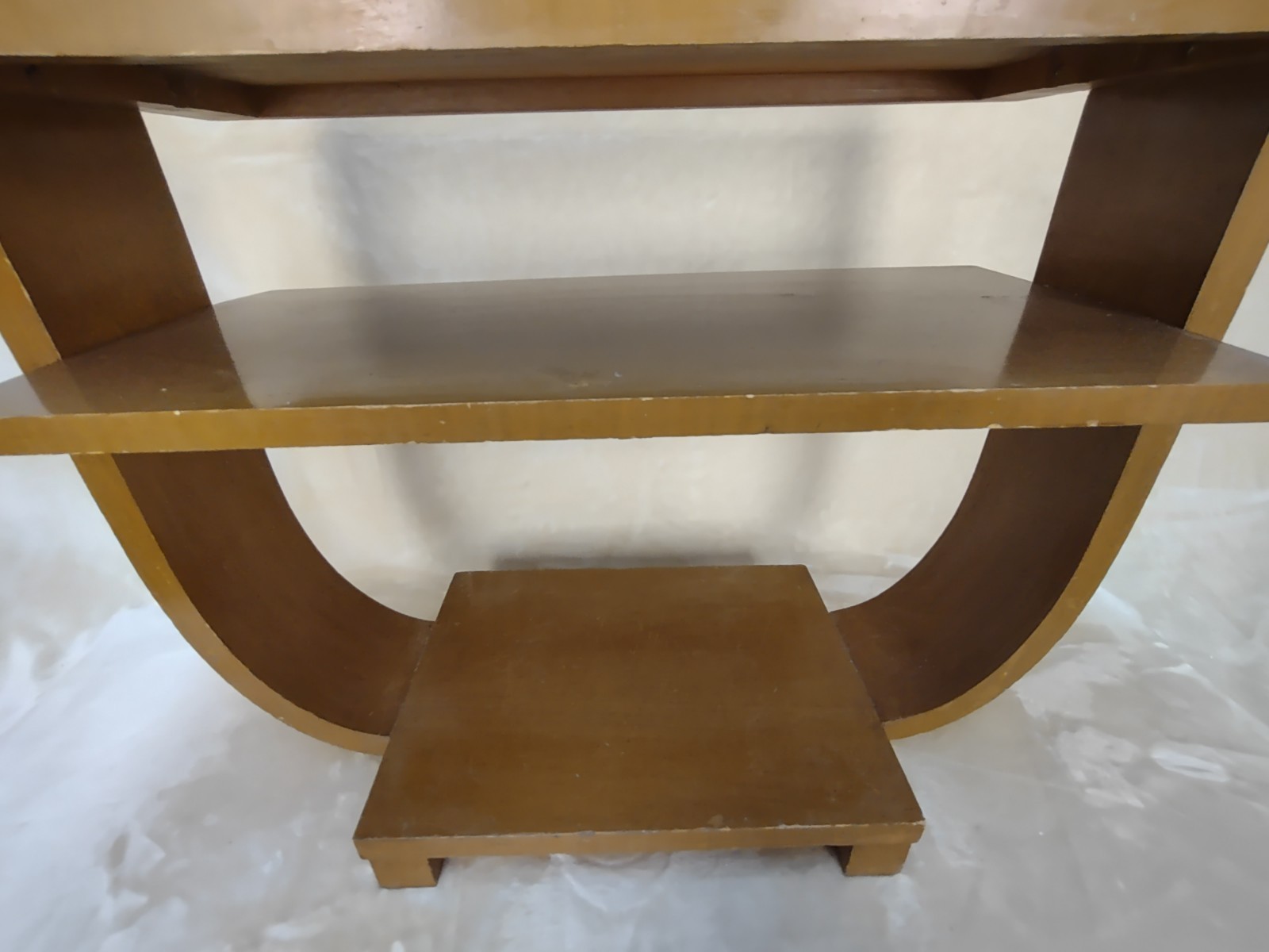Gilbert Rohde Brown Saltman Style Art Deco Wood Table 1947? FOR RESTORATION
