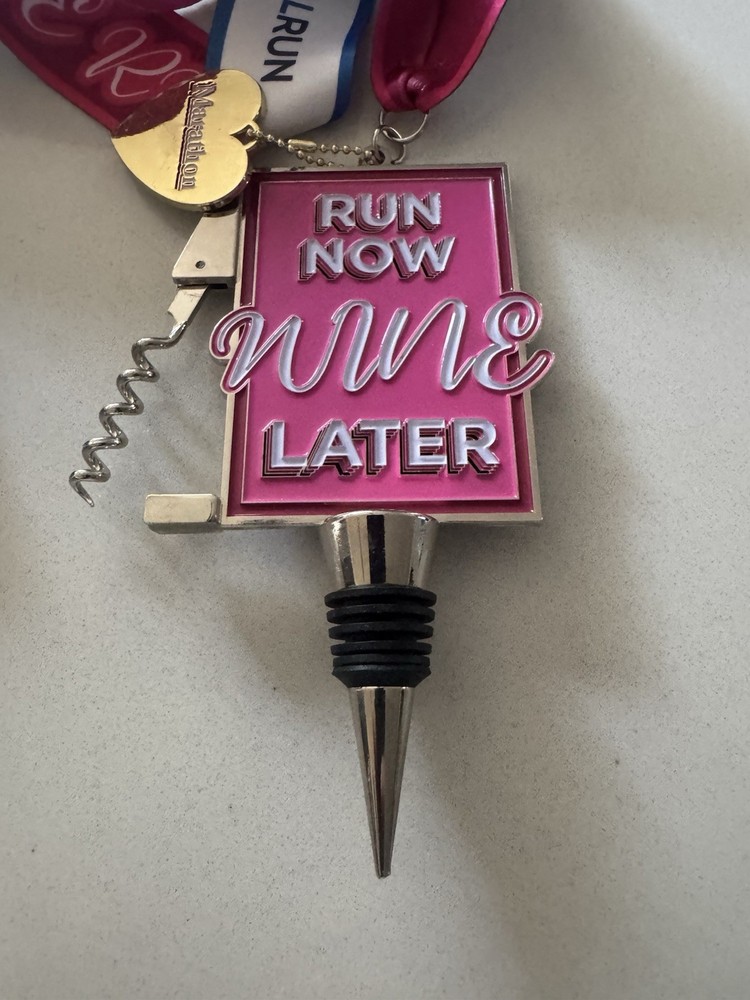 Run Now Wine Later Medal Virtual Run