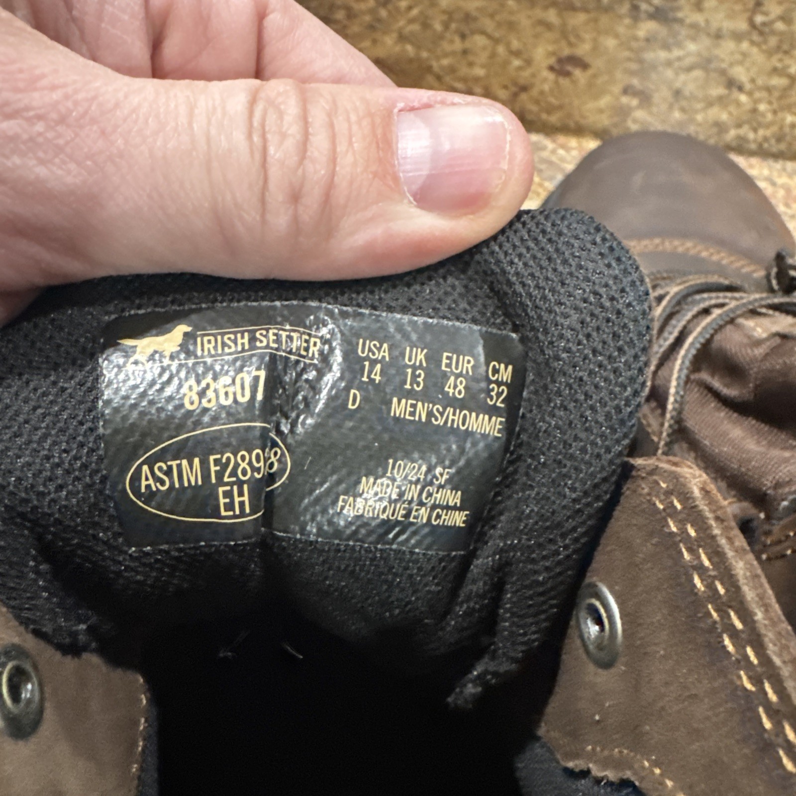 Irish Setter Ely 83607 Electrical Hazard Work Boots Brown 14 D/M