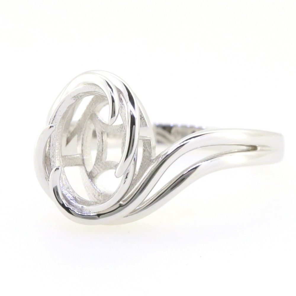 Sterling Silver Semi Mount Ring Setting Oval OV 11x9mm
