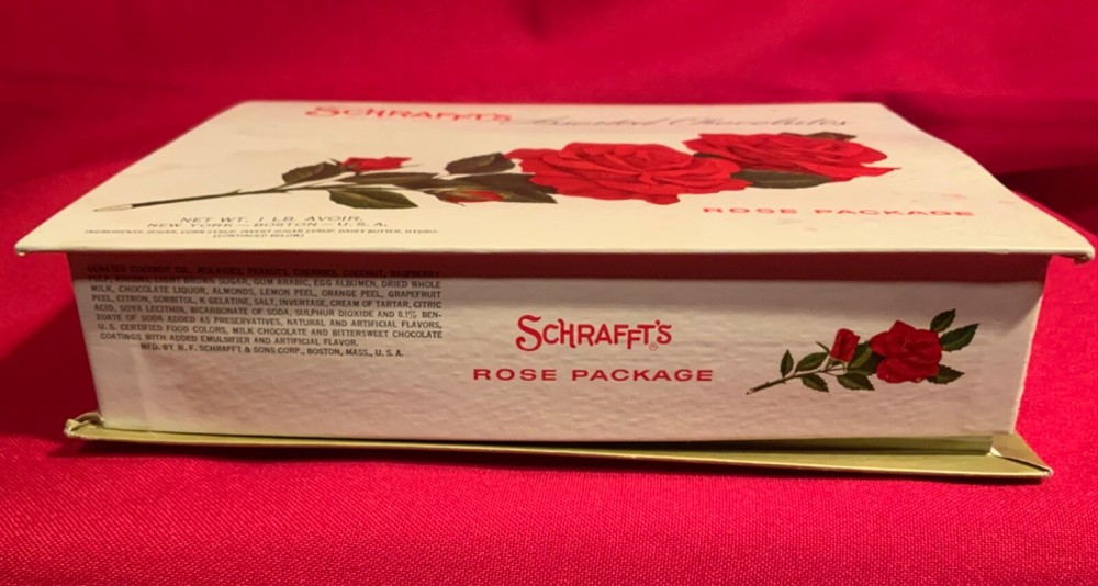 Schrafft’s,Rose Package,Candy Box,Chocolate Box,Container,USA,Assorted Candy Box