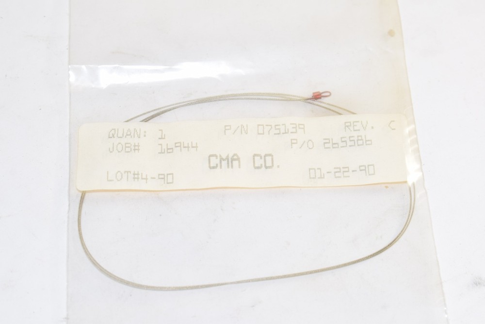 NEW CMA CO. Part: 075139 Cable Assembly