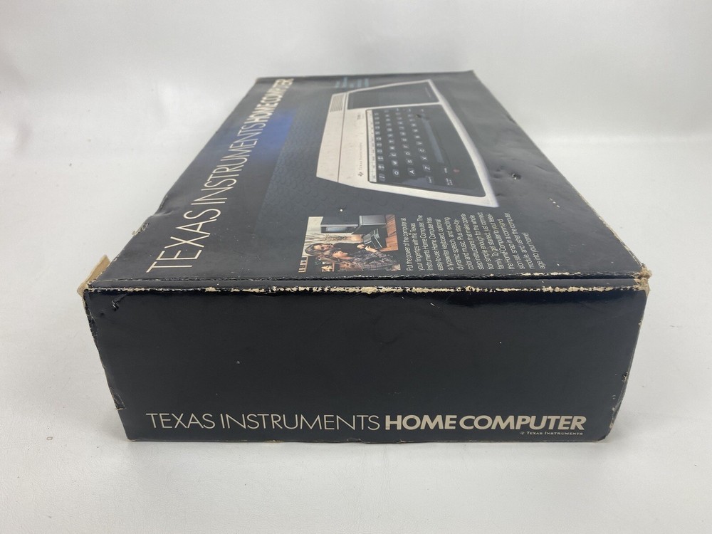 Texas Instruments Computer TI-99/4A Original Box Cords & Docs