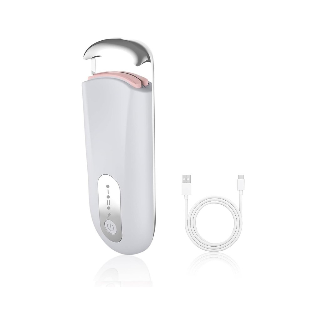 Heated Eyelash Curler for Natural Lashes 2-Level Adjustable Temperature Mini ...