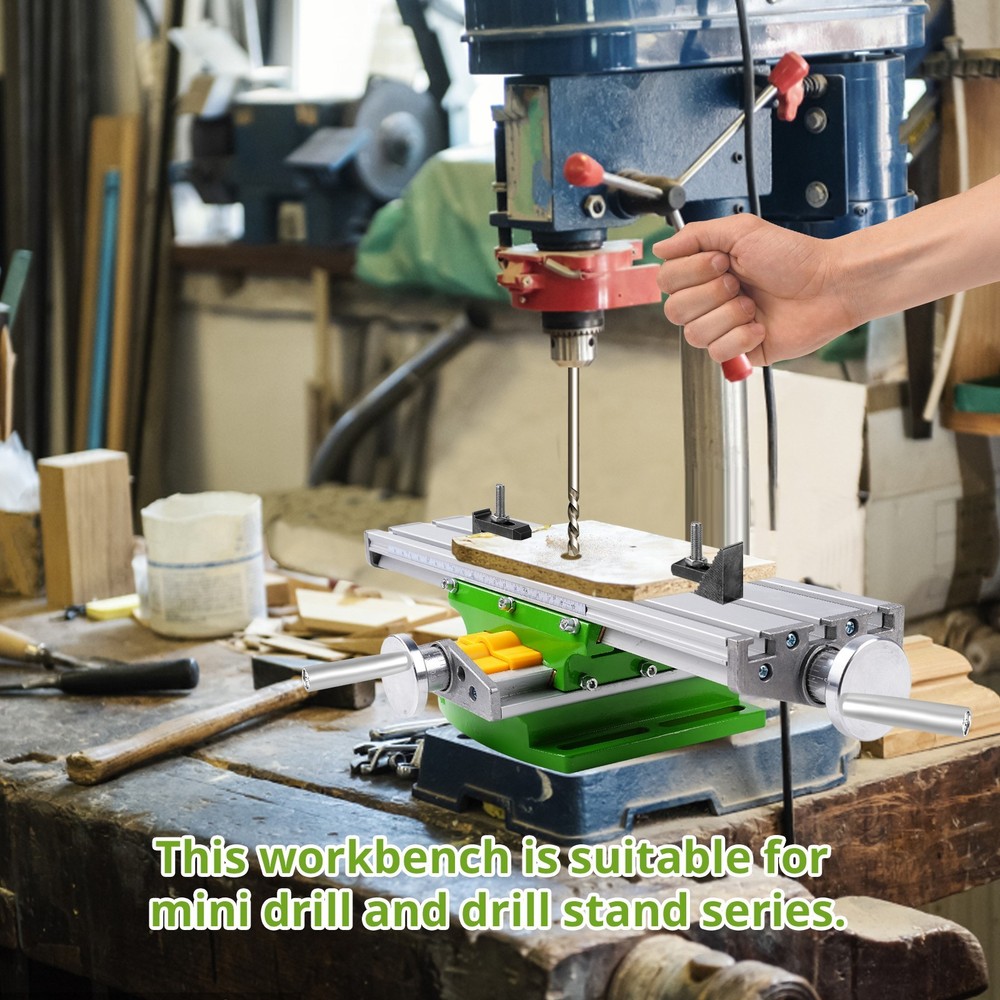 Upgraded Mini Multifunction Cross Slide Table Milling Working Drilling Bench