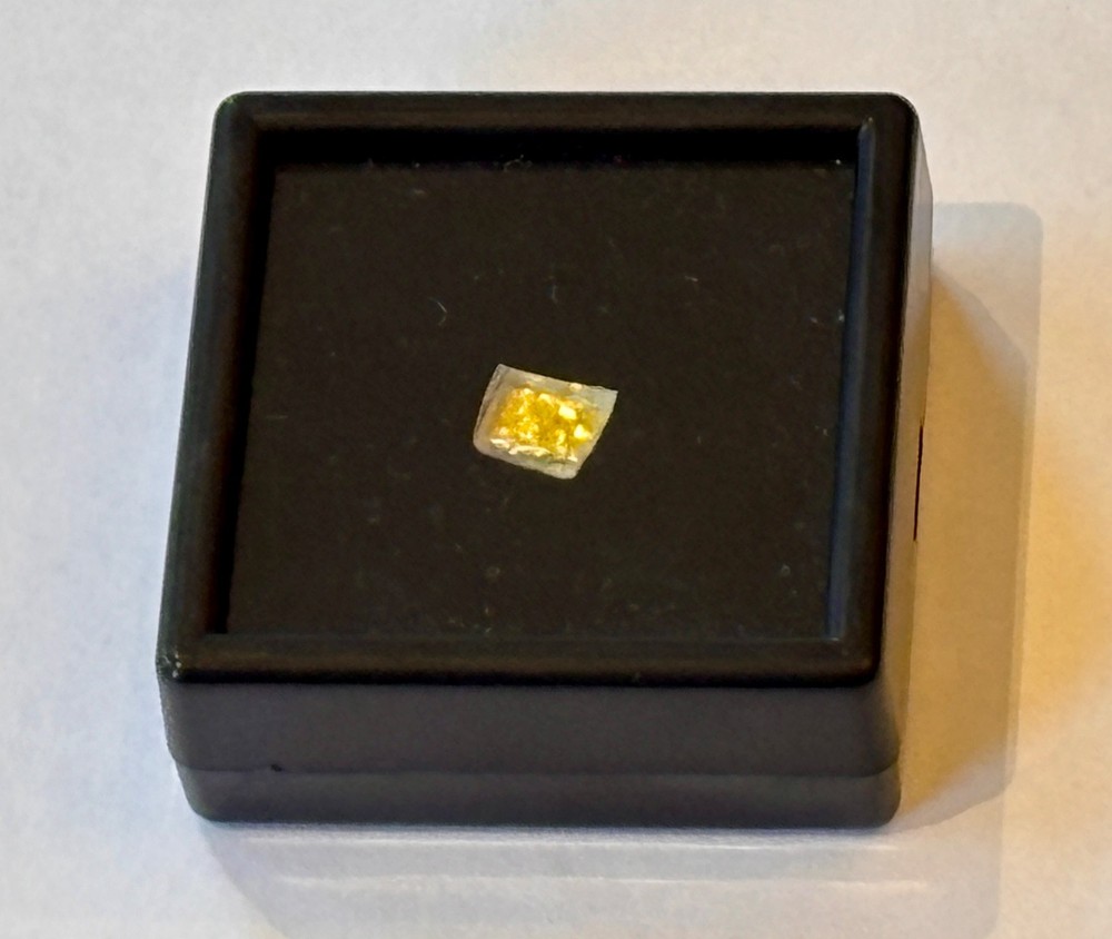 5 mm x 5 mm Gold Kapton Foil Segment  Flown Apollo 11 Command Module #03