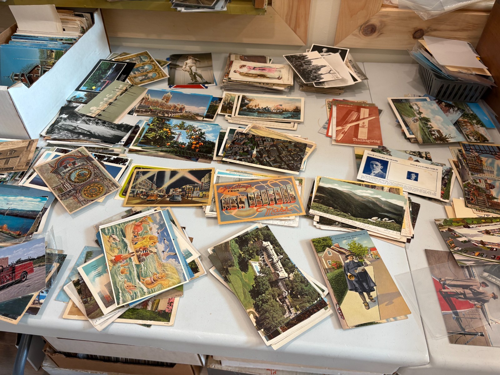 Lot of 25 UNUSED Vintage Postcards USA & FUN TOPICS! 1900s-60s FREE SHIPPING