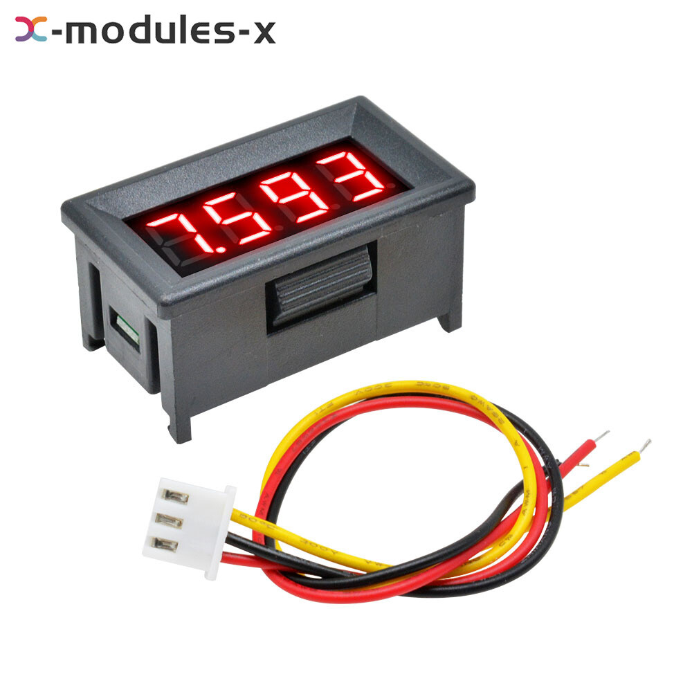 0.36\" Digital 3-Wires LED Panel Display 4-Bit DC0-100V Voltmeter Meter Tester U