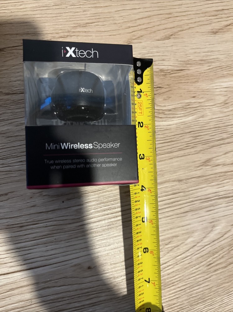 IXTECH Mini Portable Speaker w Remote Shutter Built in Mic Black