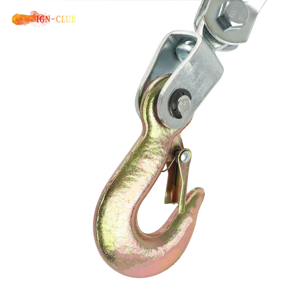 2 Ton Come Along Winch Heavy Duty 2 Hook Steel Cable Dual Gear Power Puller