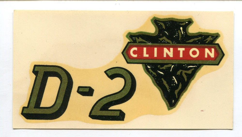 Clinton Engine Chainsaw D-2 Decal NOS