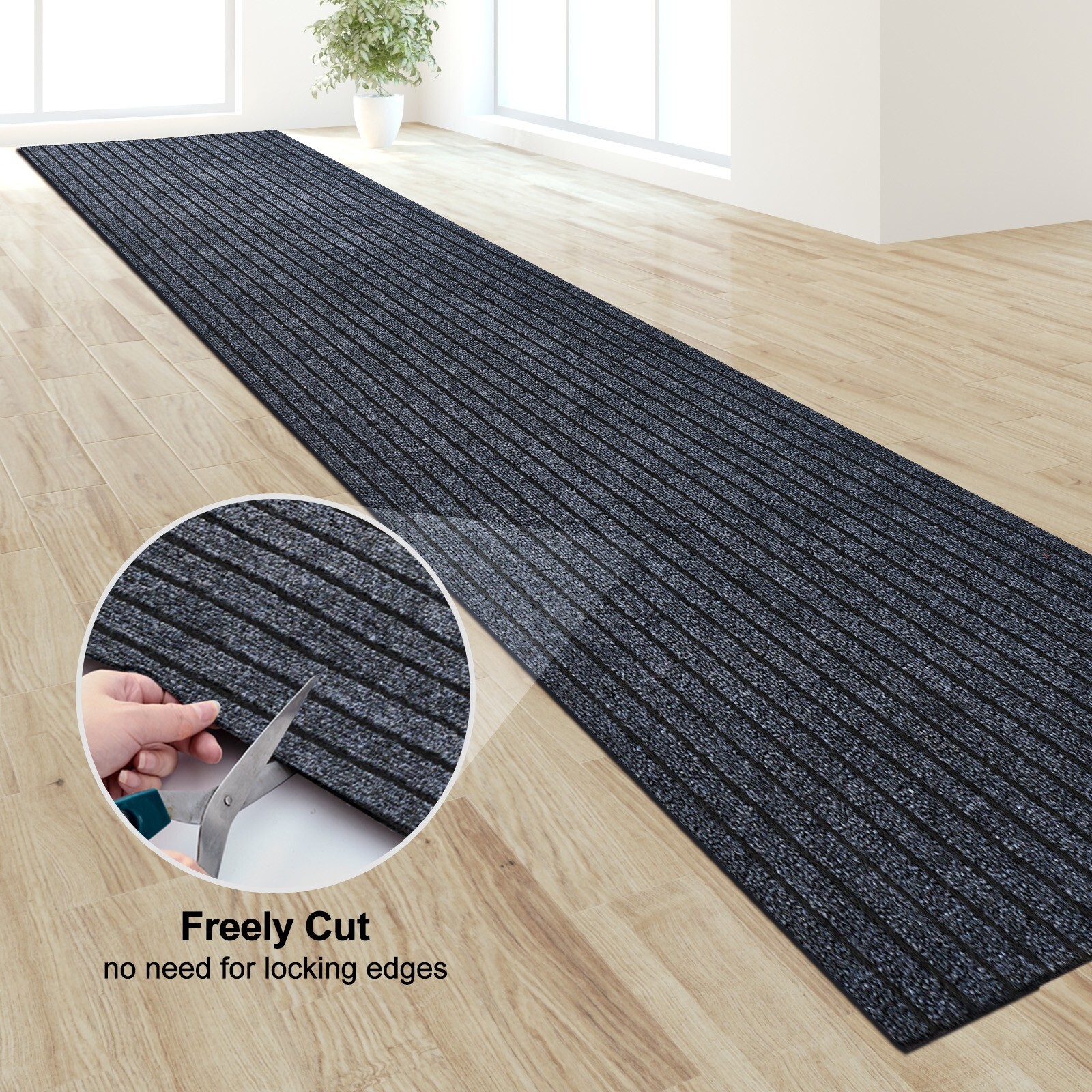 Runner Rug Hallway Non Slip Rubber Back Custom Size as Carpet Doormat Throw Rug