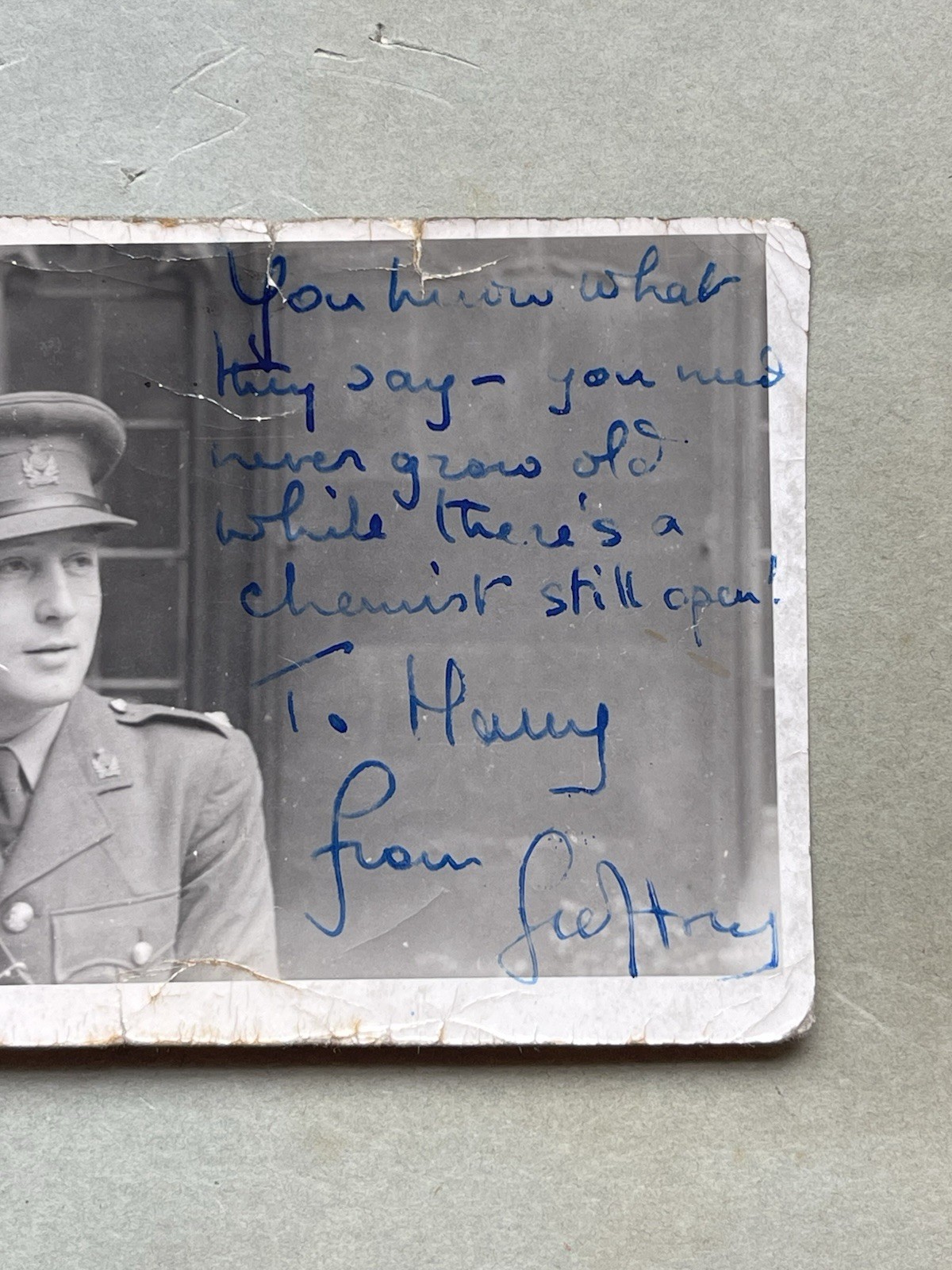 Original WW1 Named British Army Officer Photograph Interesting Annotation