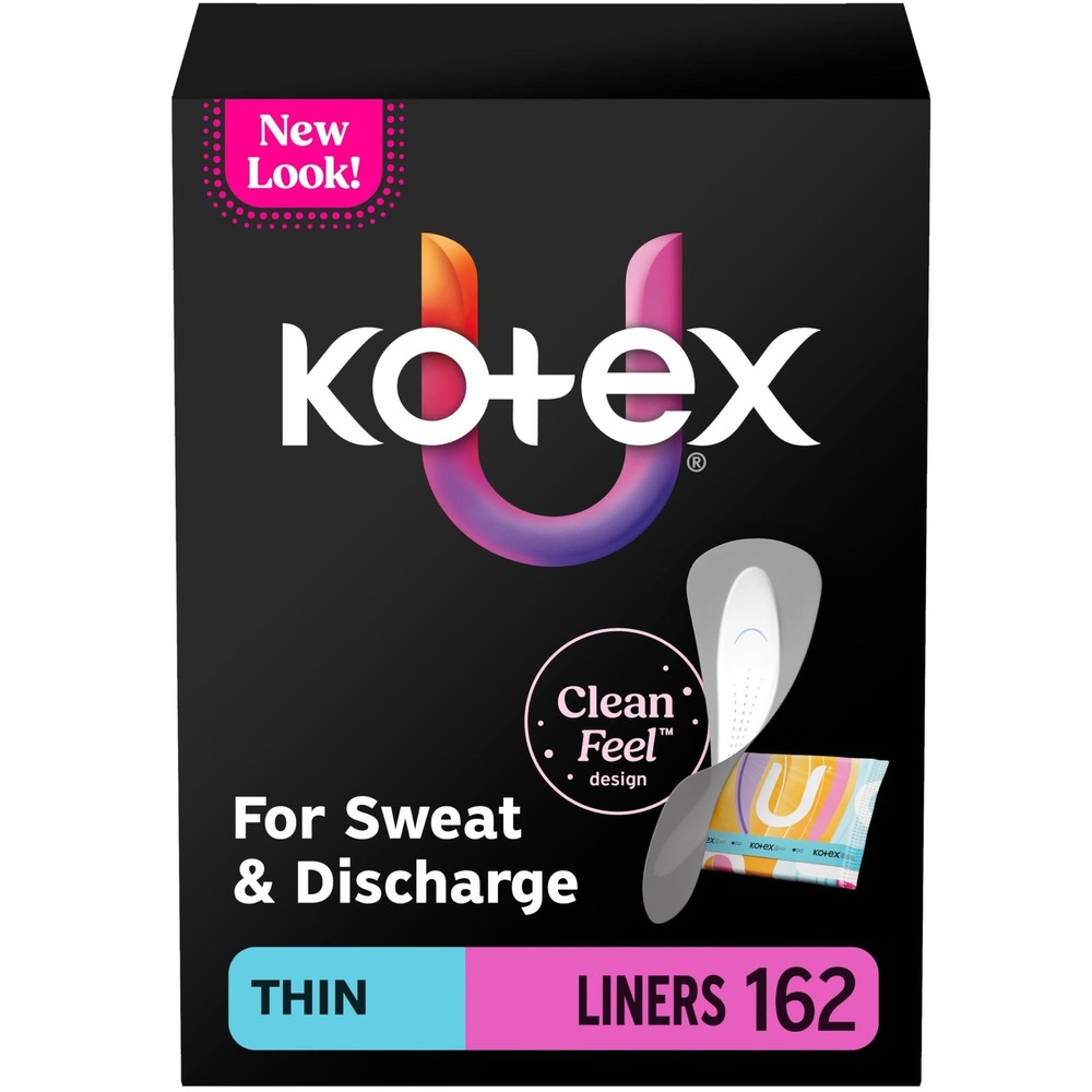 Kotex Daily Wrapped Liners, Light Absorbency, Thin, 162 Count (Packaging May ...
