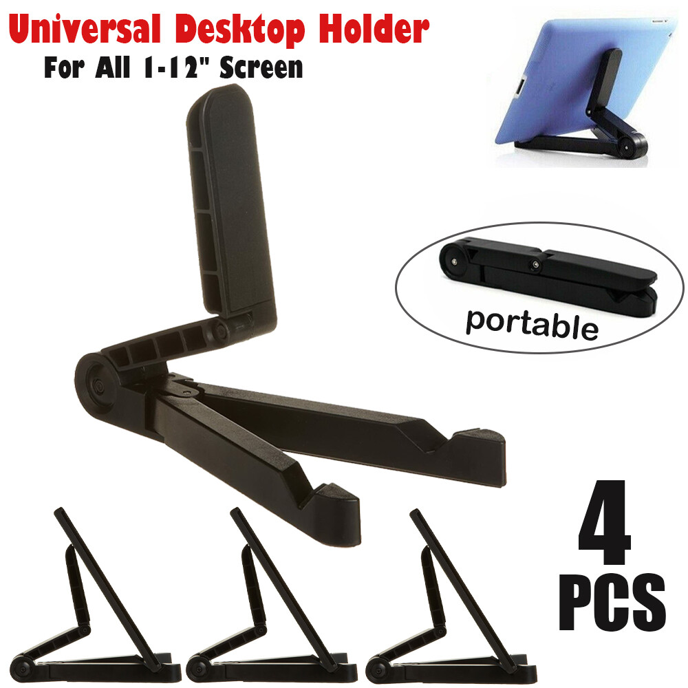 4pcs Adjustable Portable Desktop Holder Mount Folding Tablet Stand Anti-Slip