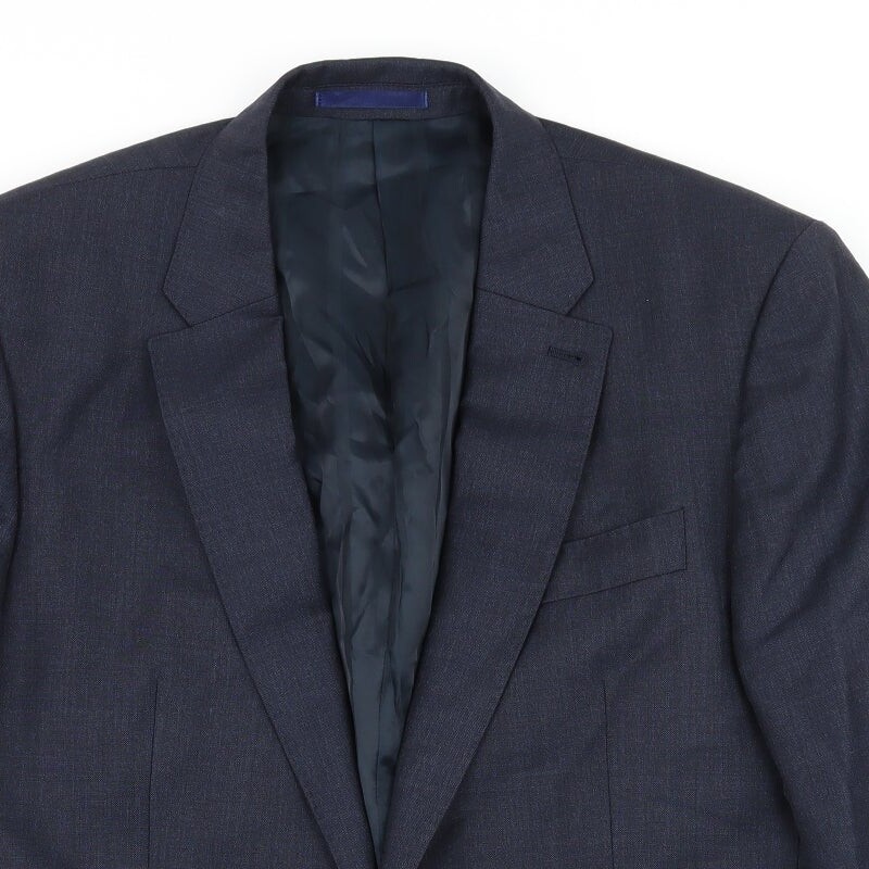 NEXT Mens Blue Wool Blend Suit Jacket Size L
