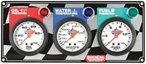 3 Gauge Panel OP WT FP QuickCar IMCA Sportmod Quick Car