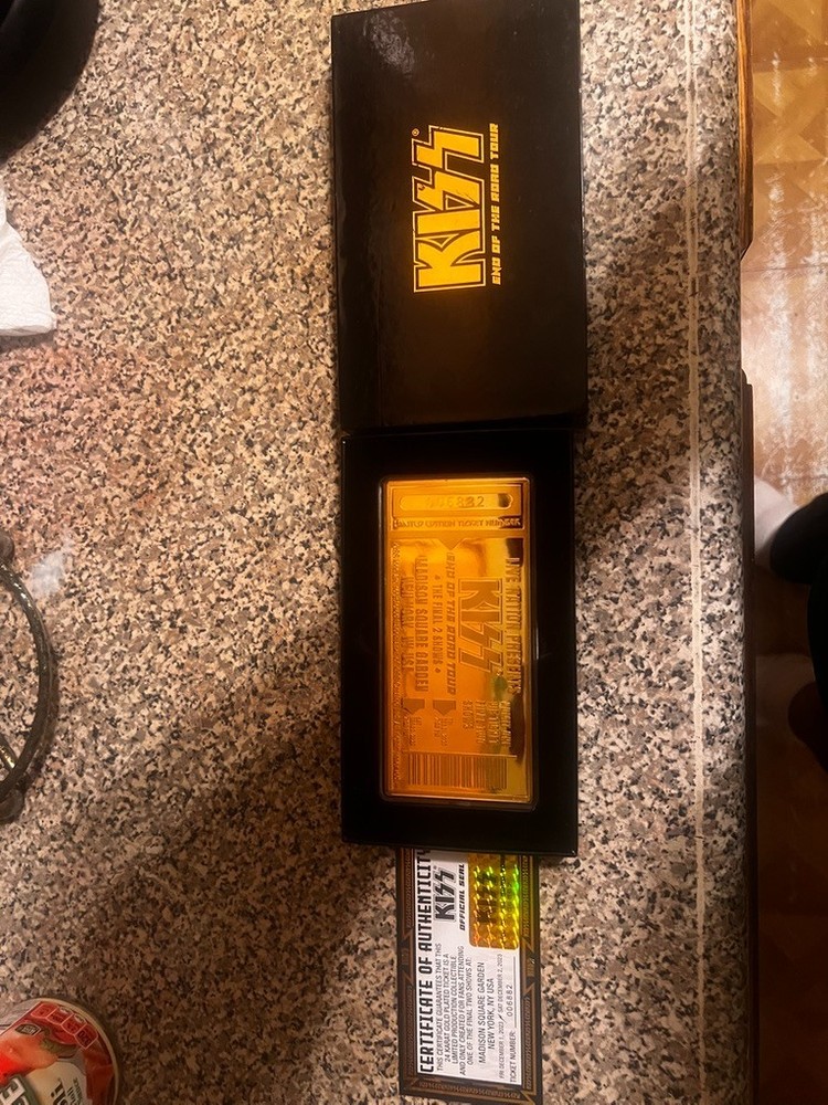 KISS End of the Road Tour Golden Ticket #006882 – Limited Edition Collectible w/