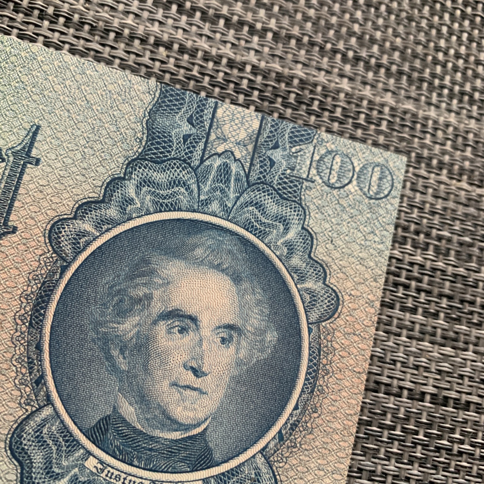 100 NAZI GERMAN Mark SWASTIKA Banknote (1935) P183 WWII, WW2 Currency Money