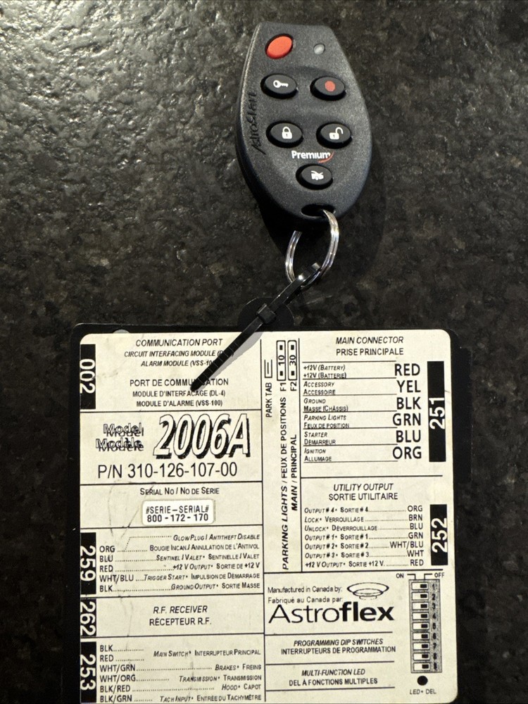 Remote Starter Hardwire Kit