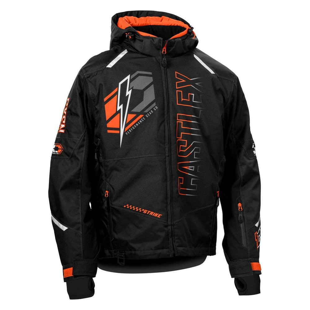 Castle X Strike G6 Snowmobile Jacket - Black/Orange