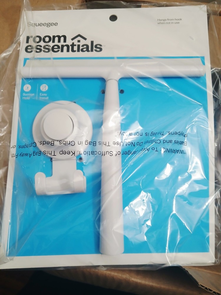 Room Essentials Squeegee with Suction Hold - White NEW - 2 Pack!