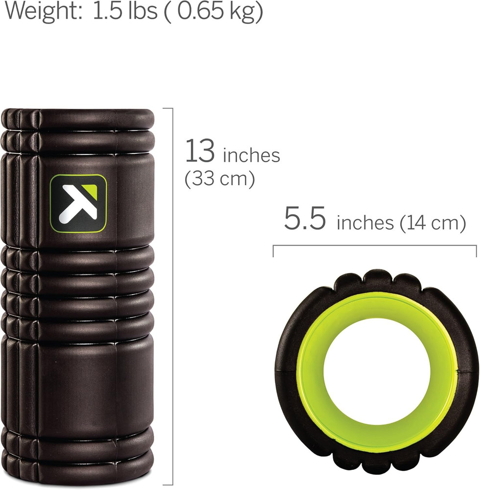 Triggerpoint Grid 1.0 Foam Roller - 13" Multi-Density Massage Roller for Deep Ti