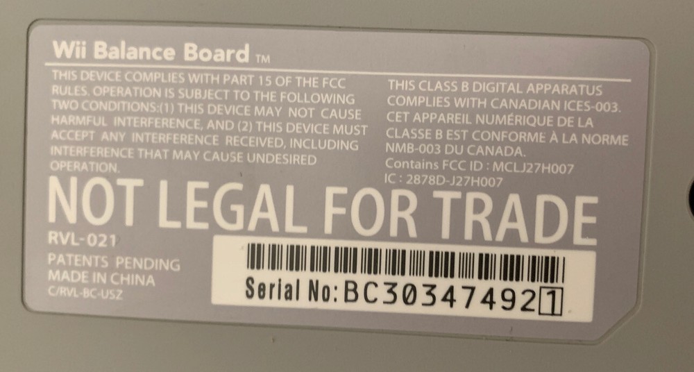 WII Fit Balance Board Untested