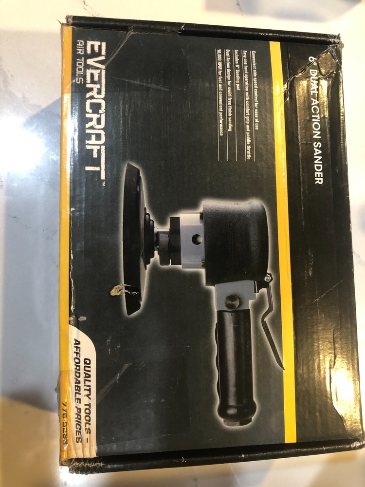 Evercraft Air Tools 6" Dual Action Sander Black
