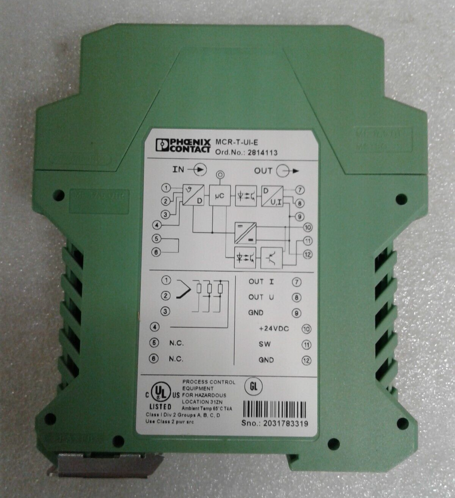 Phoenix Contact 2814126 MCR-T-UI-E Programmable Temperature Measuring Transducer