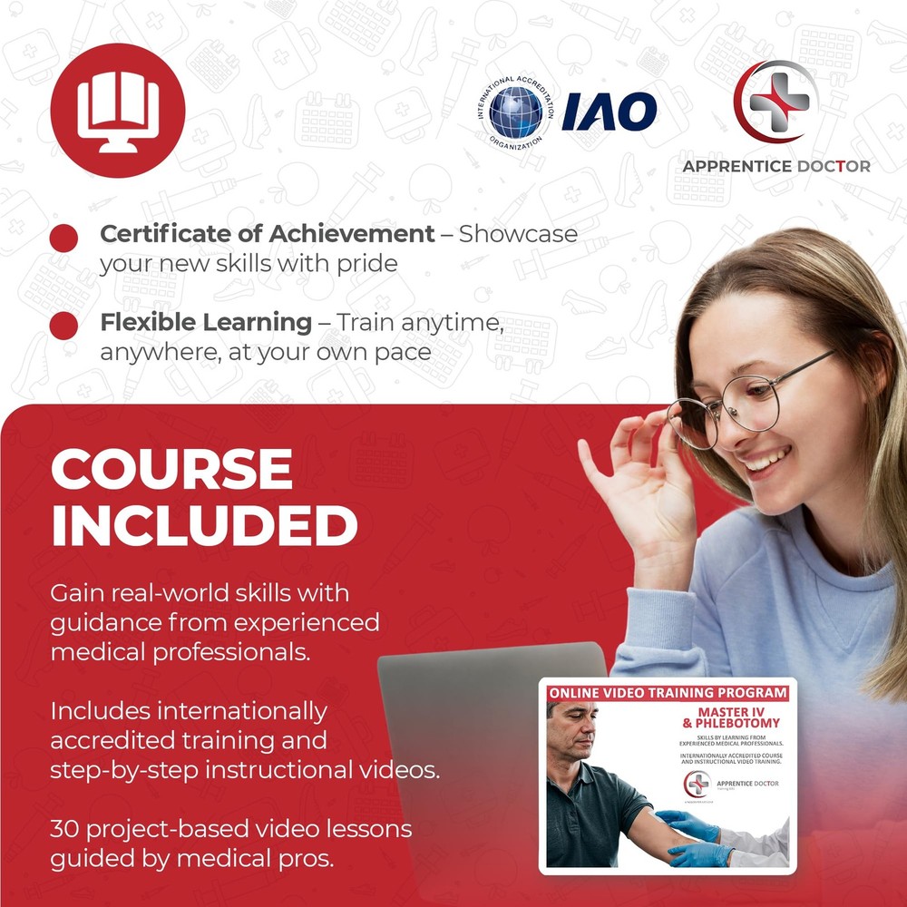 IV Practice Kit for Phlebotomy and Venipuncture Training Guide