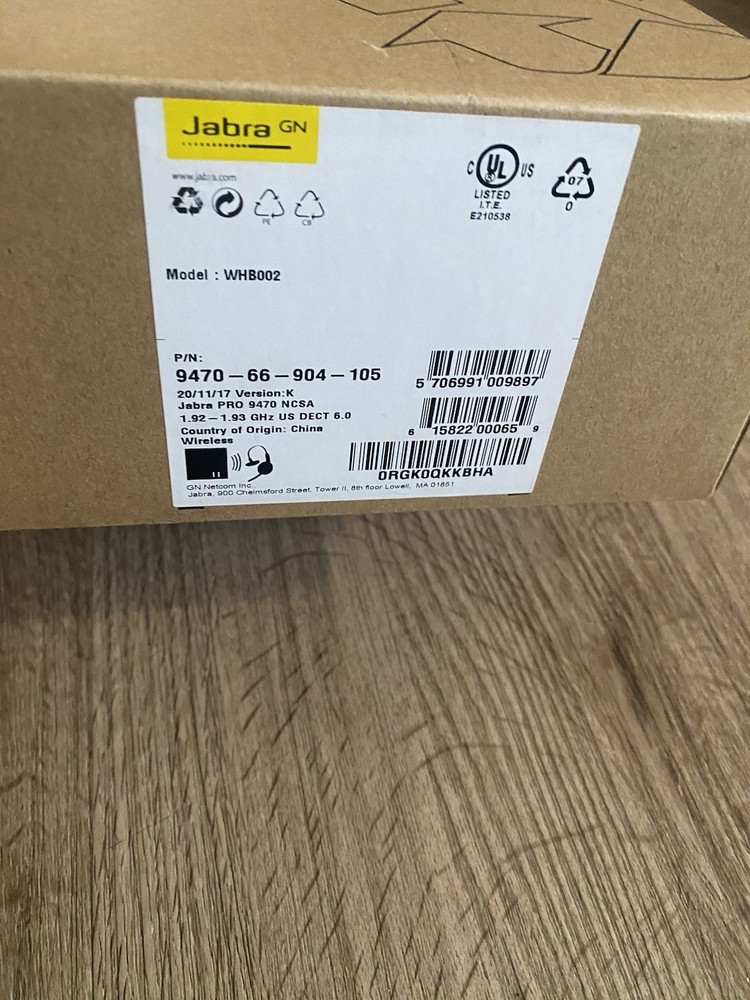 Jabra PRO 9470 Mono Flex Wireless Headset w/ Docking Base - Open Box