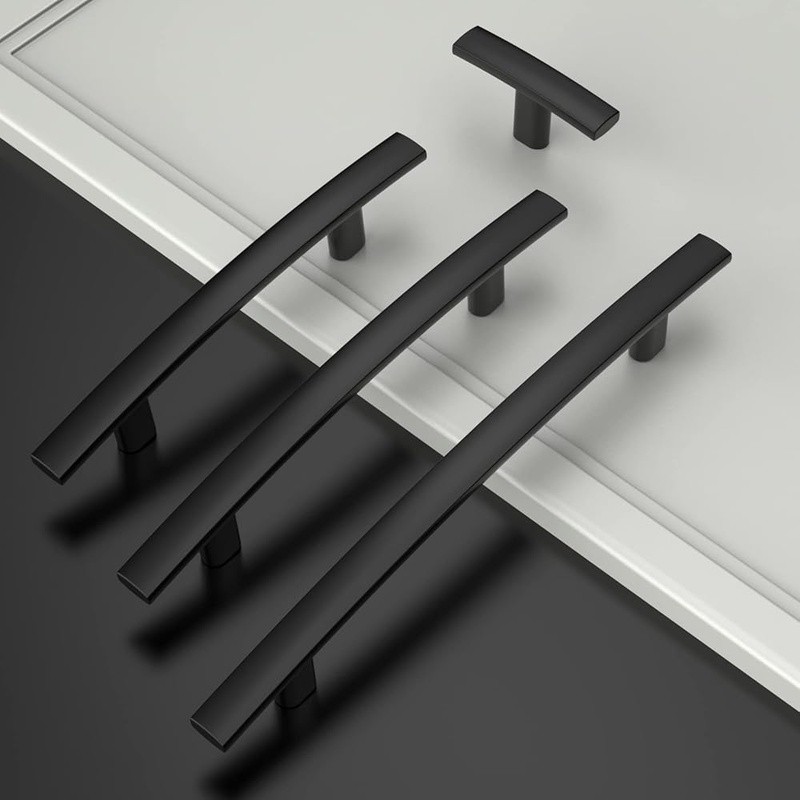 25 Pack Matte Black Cabinet Knobs Zinc Drawer Handles Kitchen Hardware New