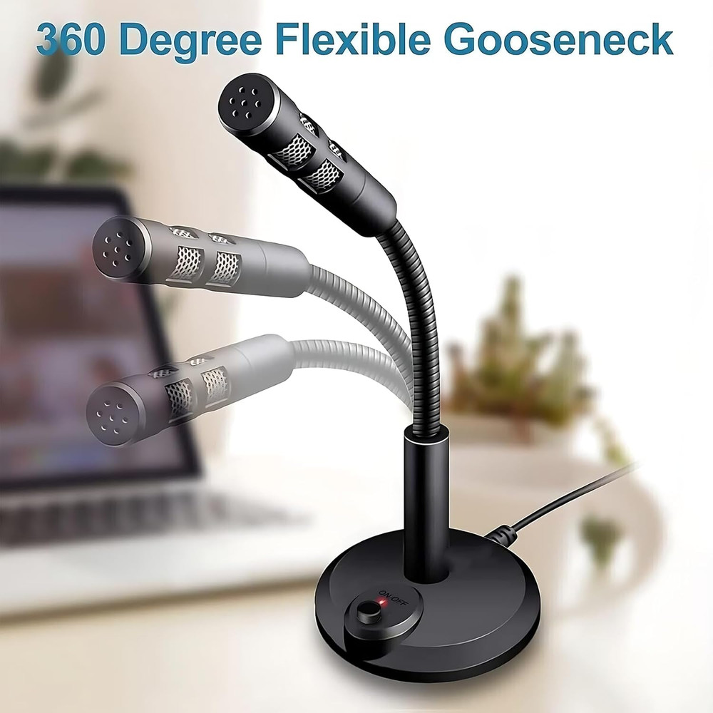 USB Computer Microphone,Plug and Play Desktop PC Laptop Microphone with Mute But
