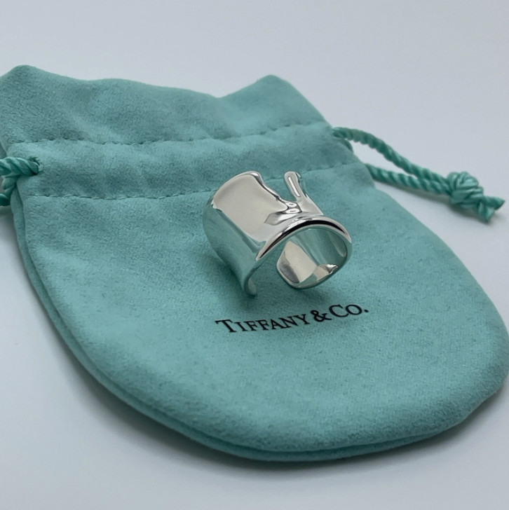 Tiffany & Co Elsa Peretti Sterling Silver Split Ring Size 6