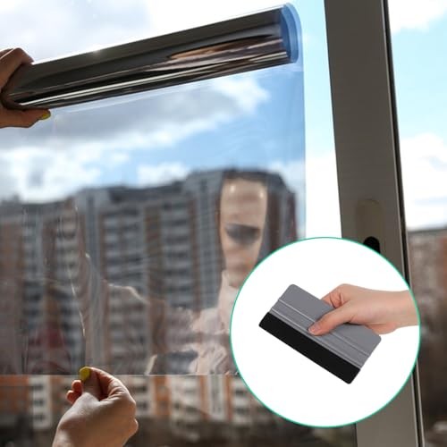 Grey Window Felt Squeegee Tool, 6 Inch Squeegee for Vinyl Tint Scraper