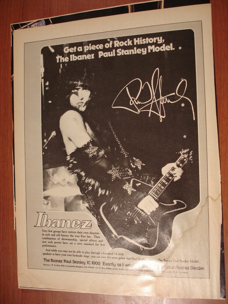 KISS - Paul Stanley Circus/Creem Magazine Advertisements - Vintage & Frameable