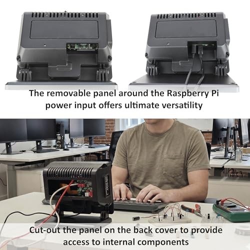7" Raspberry Pi Touch Display 2 - SmartiPi Touch Pro 3 Case, Easy Access, Durabl