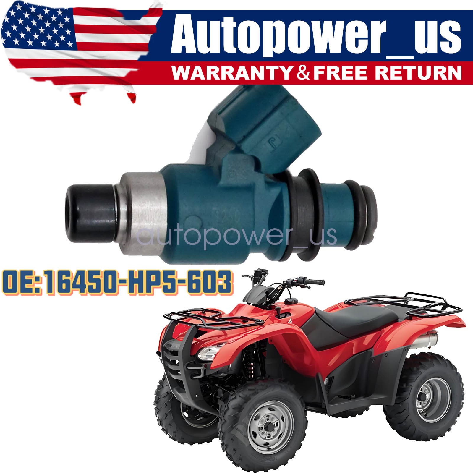Fuel Injector for Honda TRX420FM TRX420FPM Rancher 420 4X4 2007-2013
