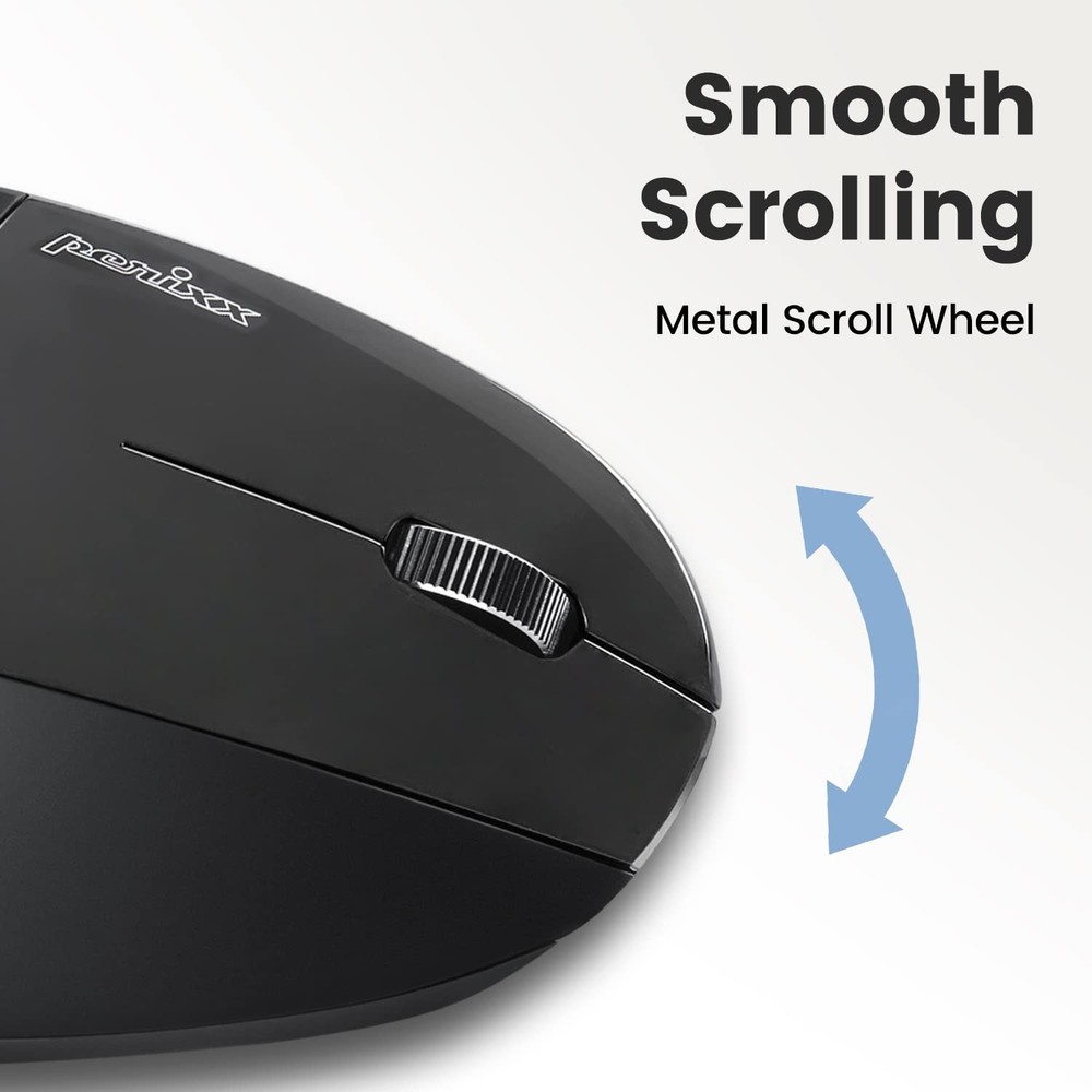 Wireless Ergonomic Compact Keyboard & 6-Button Vertical Mouse Bundle - Black