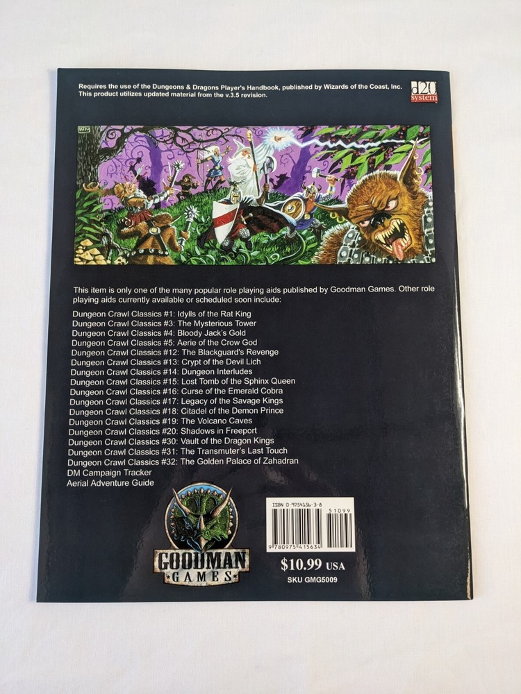 DCC 10 The Sunless Garden D&D Pathfinder 3.5 Module Goodman 2004