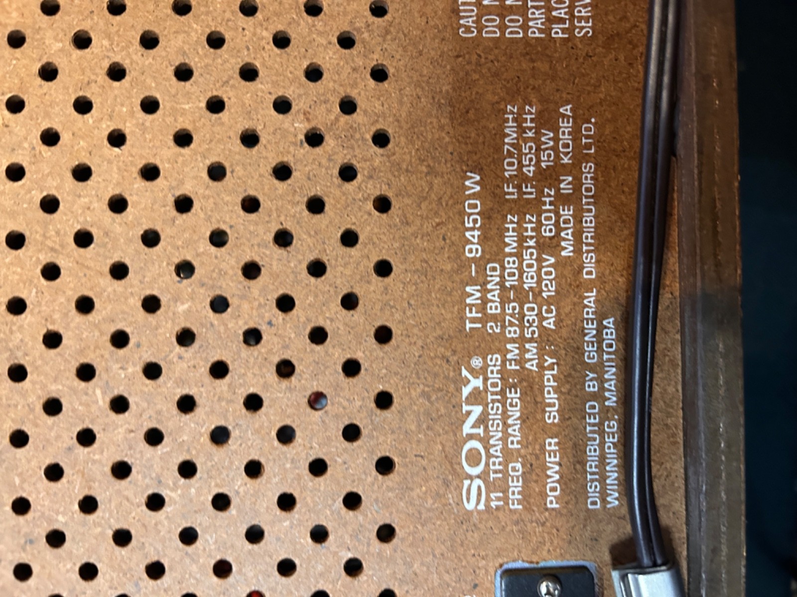 vintage sony radio READ