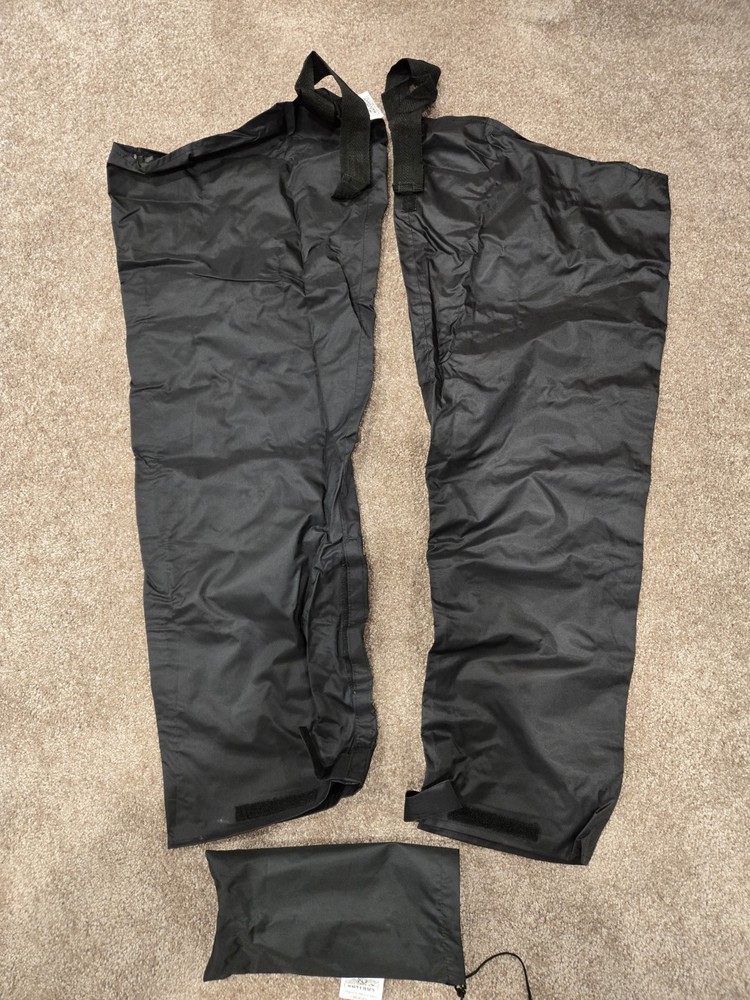 Motorcycle Rain Chaps XL Polyester. Hook&Loop Closure Quick Dry. Easy On/Off