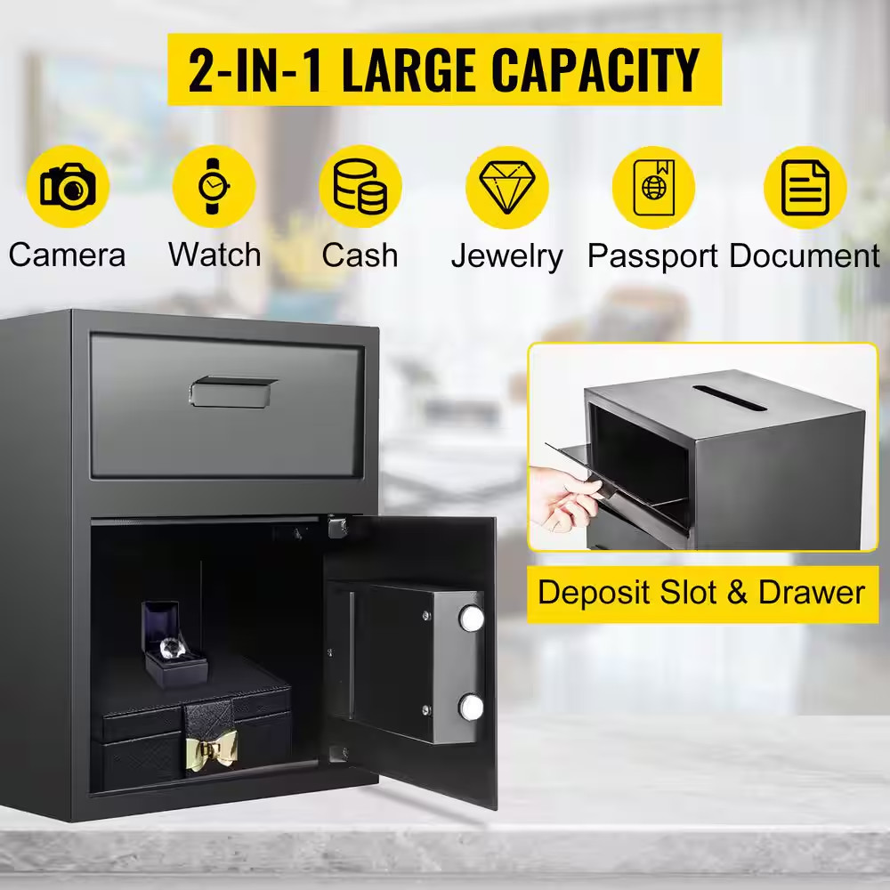 Digital Depository Safe Carbon Steel Electronic Code Lock Depository Safe with D