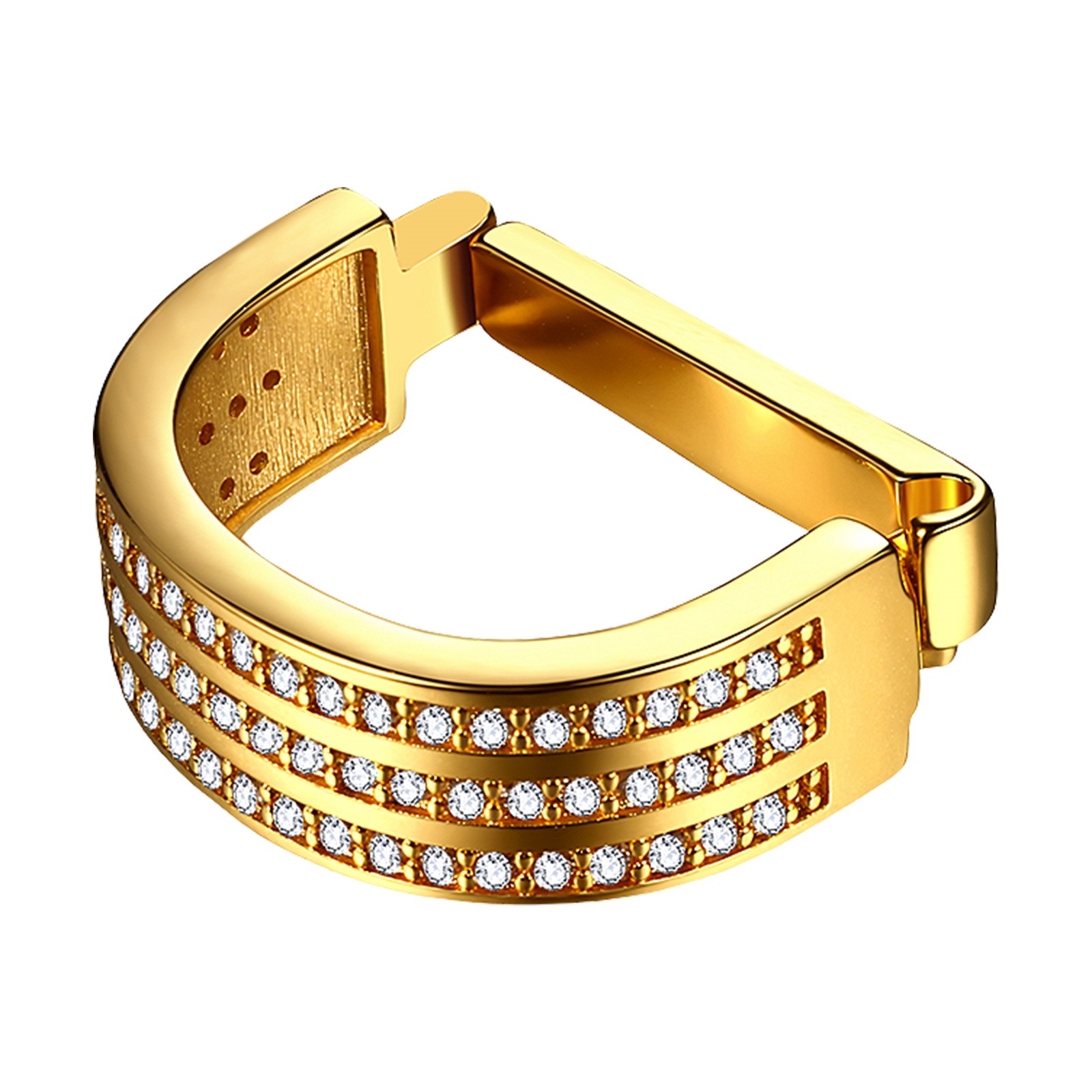 Mens Metal Tie Ring Tie Clip Clasp Bling Business Wedding Neckties Holder Clip