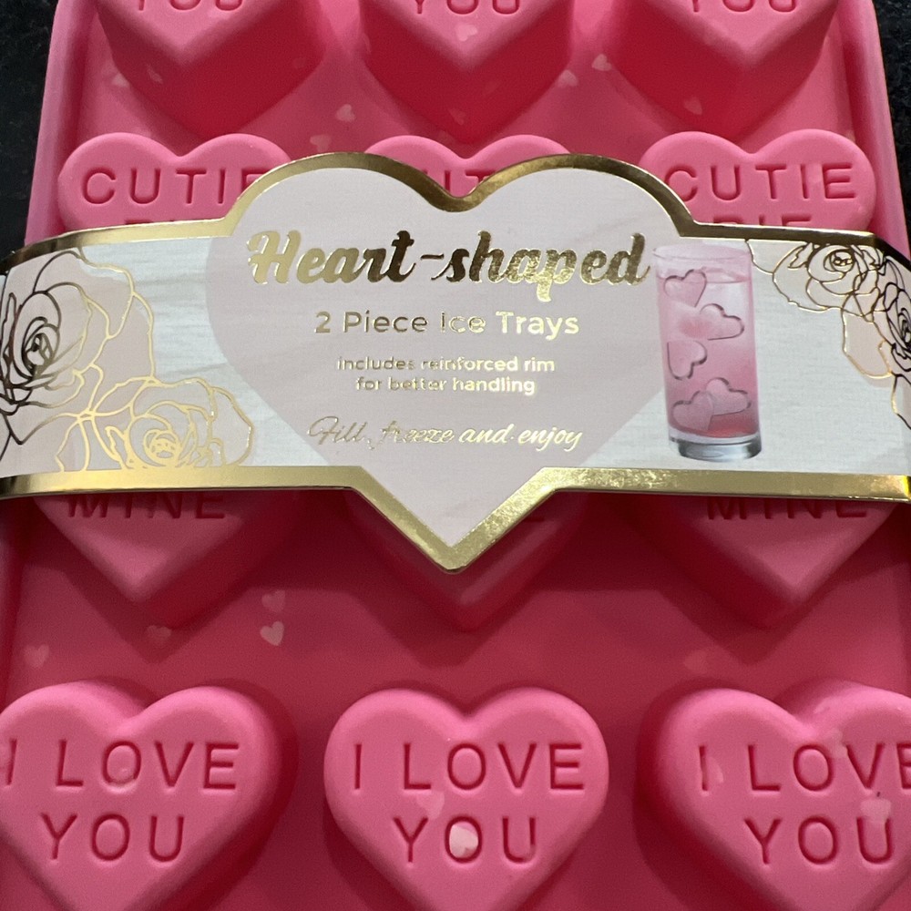 Heart Shaped Ice Cube Trays (2 Pack)