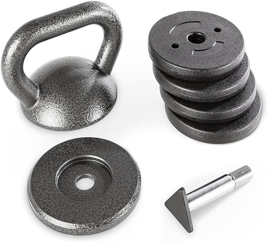 20lb Adjustable Exercise Kettlebell Weight Set Strength Training Weightlifting