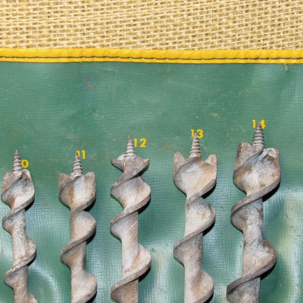 GREENLEE No. 22R5 13 PC. Auger Drill Bit Set ~ Brace Drill ~ Missing 2 Bits USED