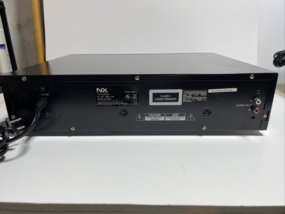 Nextech N500-D 5 Disc Cd Changer +Remote- Tested - Working